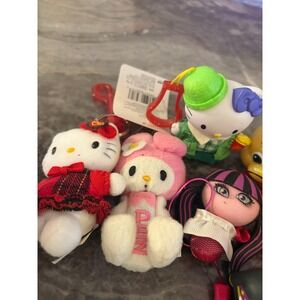 Cute Hello Kitty My Melody Monster High Keychain Plush Lot